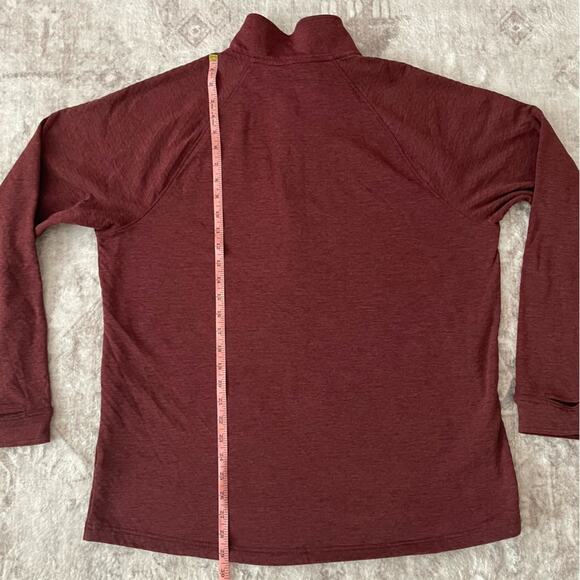 L.L. Bean Half Zip Pullover Men’s Size Large Burgundy Fall - Picture 8 of 9